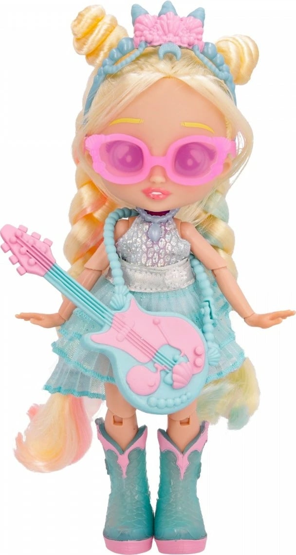 Kukull Cry Babies BFF Stella me kitarë, 20 cm, për vajza