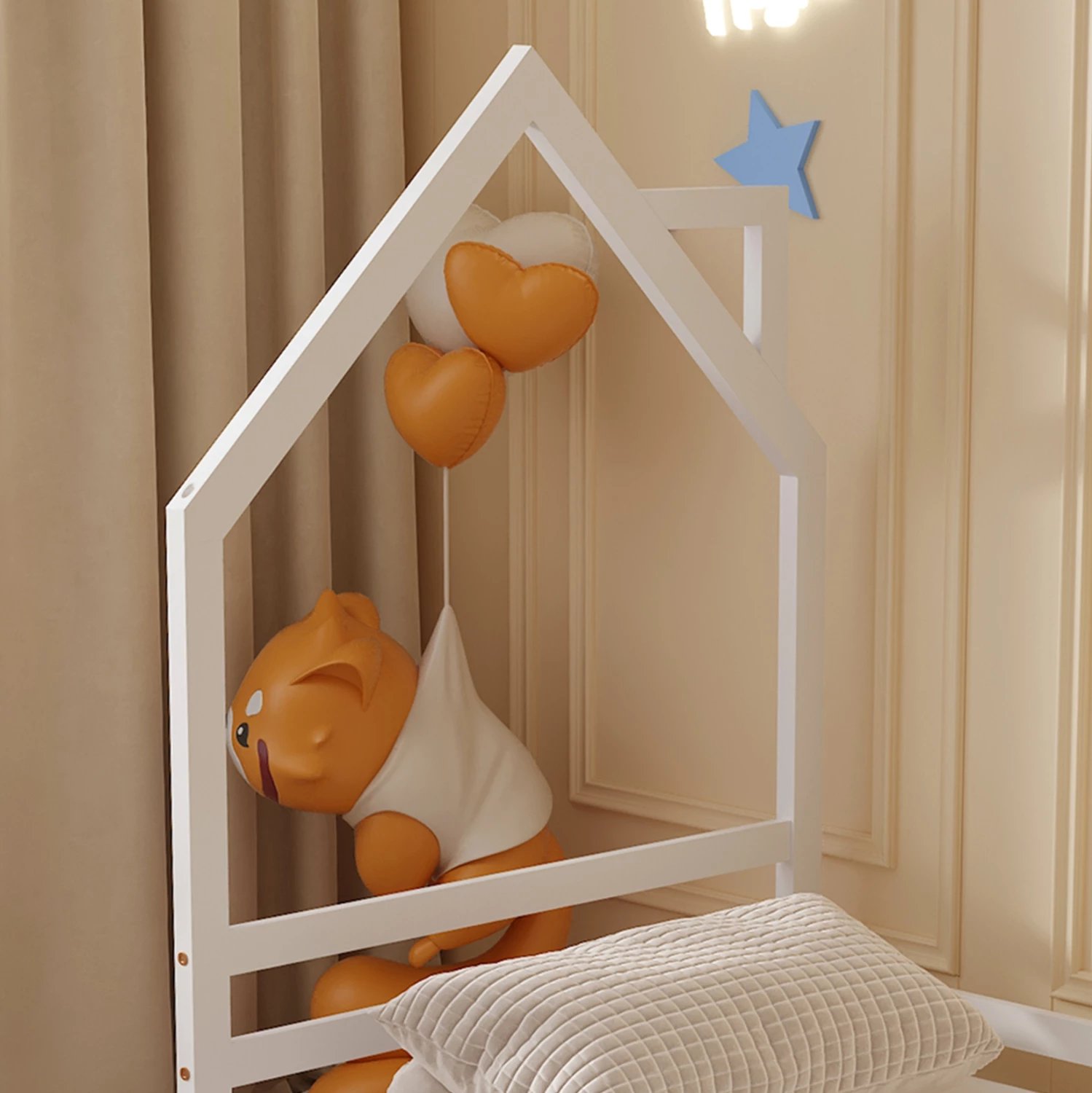 Krevat për fëmijë HOUSER FH676.03 t.MONTESSORI dru pishe i bardhë - 190x90cm