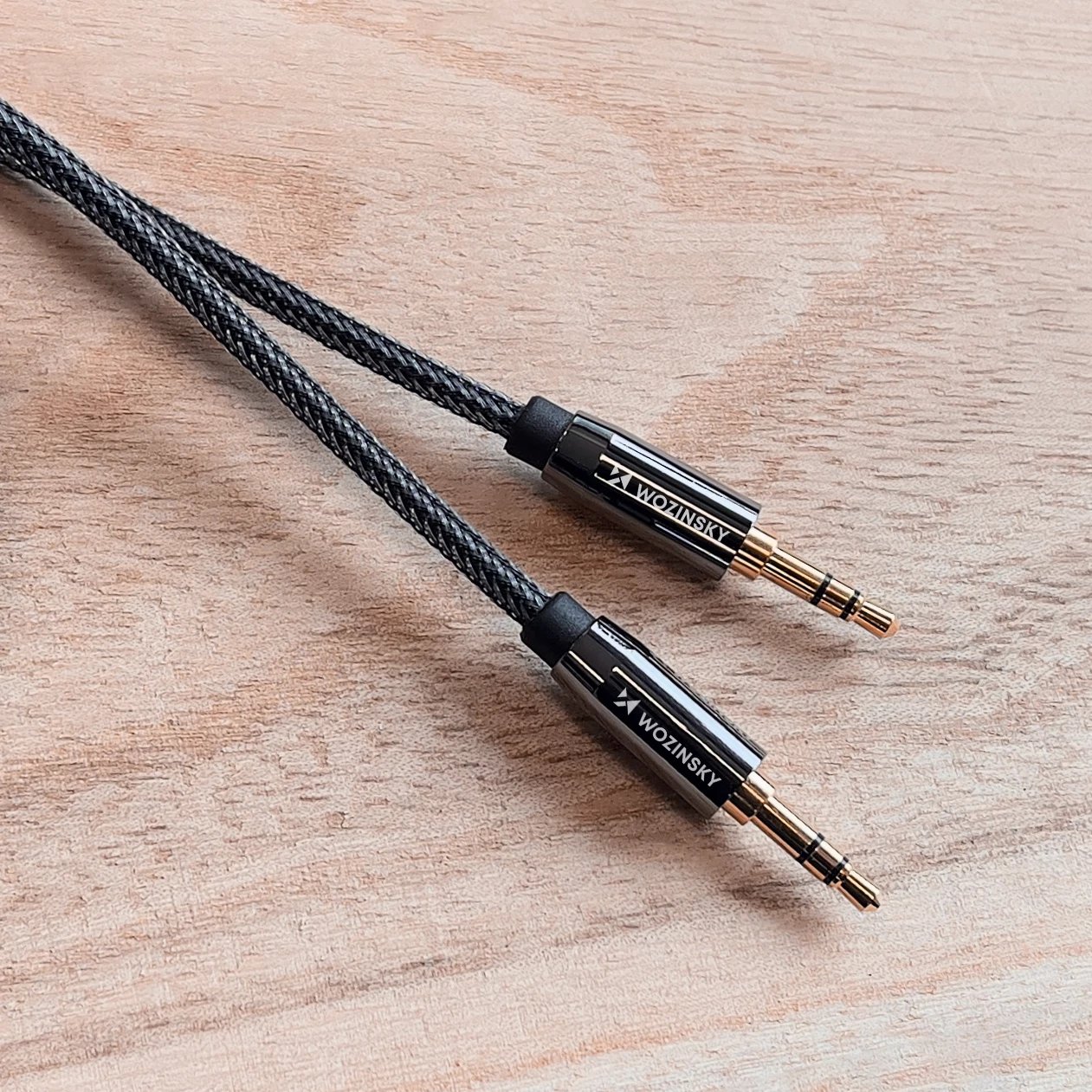 Kabllo audio AUX Wozinsky WACMJB-1M, 1.5m, mini jack 3.5mm, e zezë