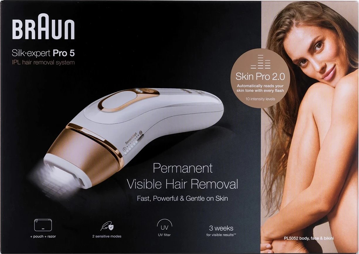 Epilator Braun Silk-expert Pro 5 IPL 5052, Bardhë