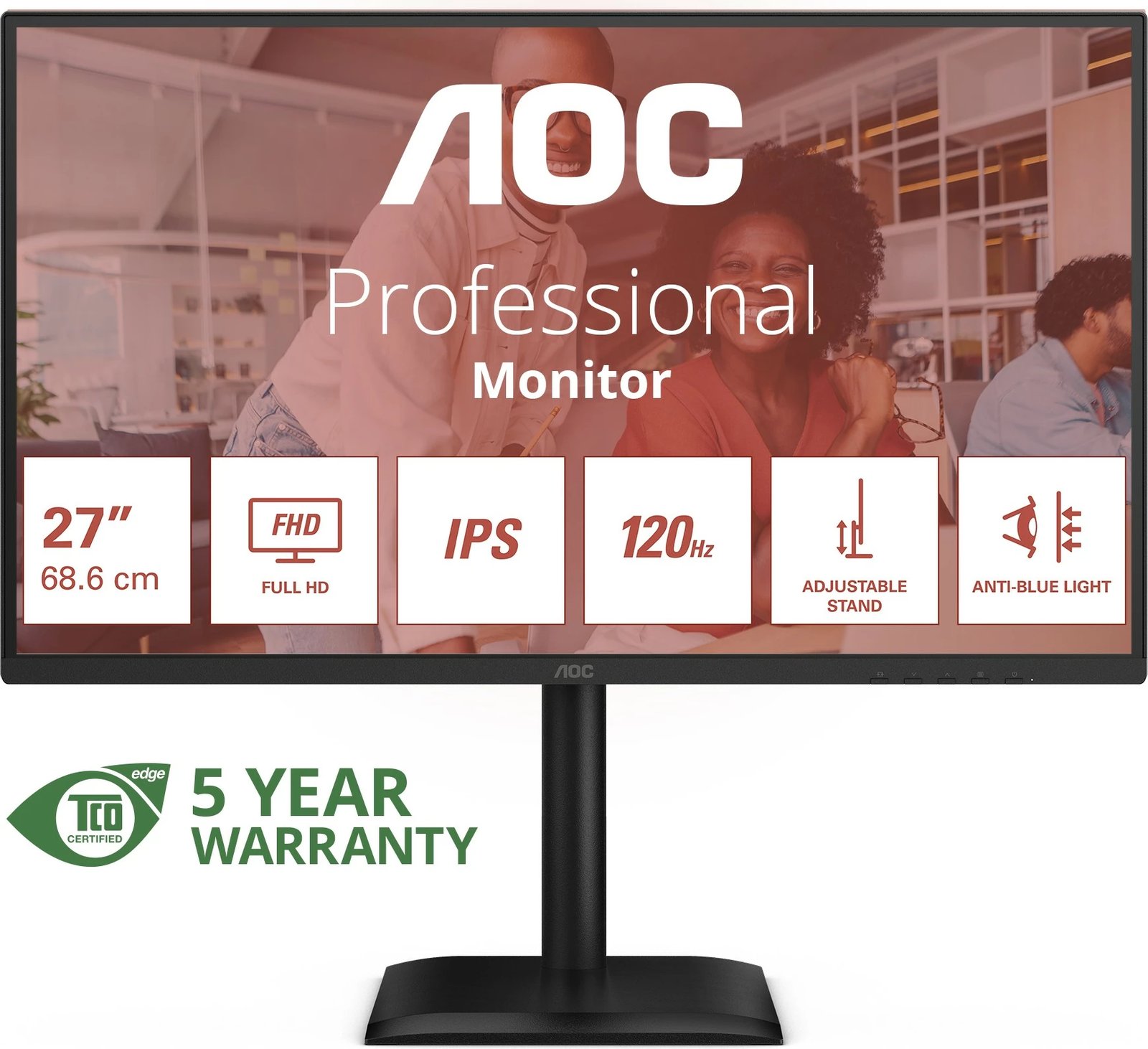 Monitor AOC 27E4U 27" IPS, Full HD, 120Hz, USB Hub, i zi