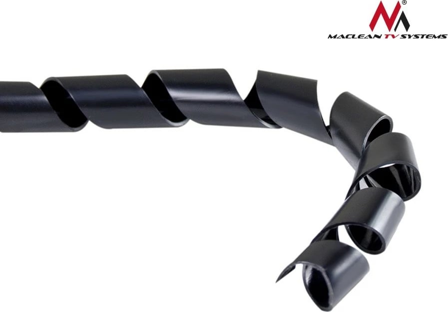 Organizues kabllosh spiralë, Maclean, MCTV-685 B, 3 m, diametër 8.7–10 mm, e zezë