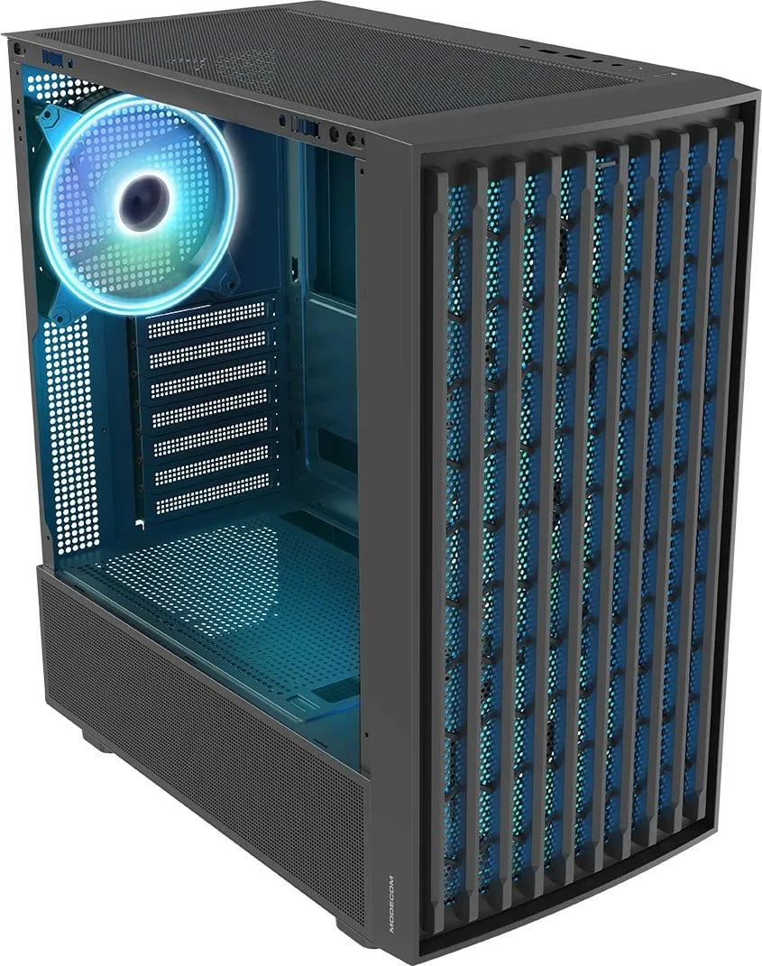 Kasë MODECOM Breeze ARGB FLOW Midi, ATX, xham i temperuar, e zezë