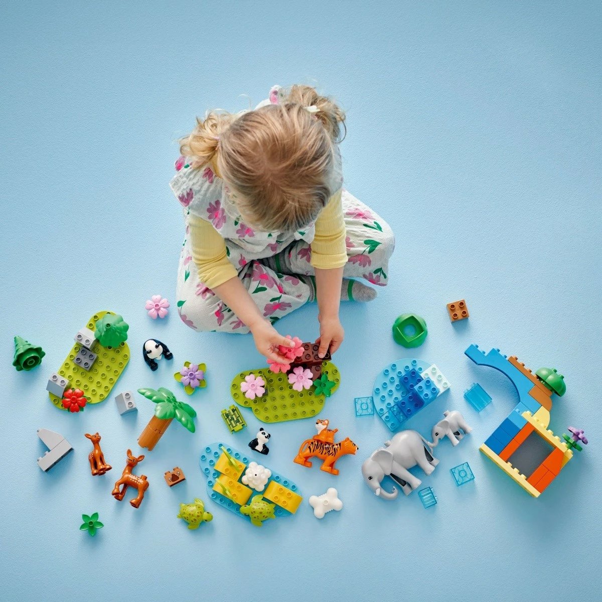 Set lodrash LEGO DUPLO 3n1 Wild Animals Family 10446, 92 pjesë, plastikë