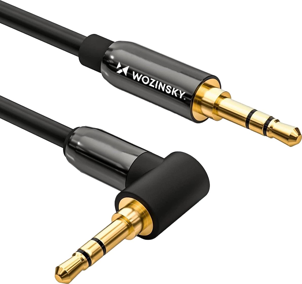 Kabllo AUX Wozinsky WACSAB-3M, mini jack 3.5 mm (mashkull-mashkull), 3 m, e zezë