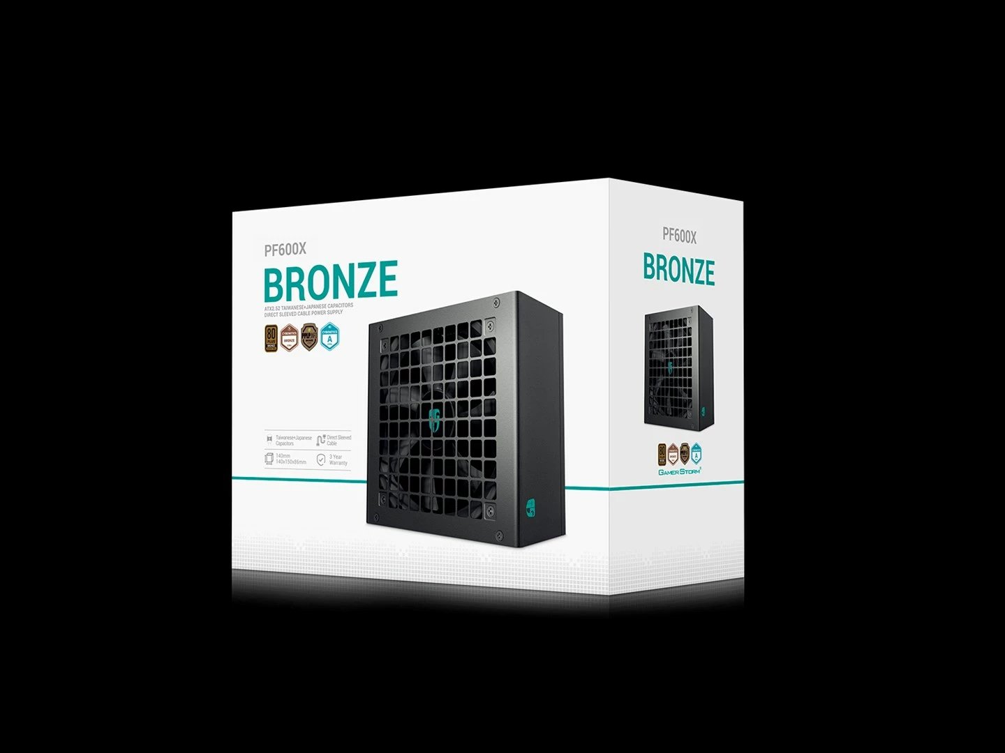 Kasë furnizimi DEEPCOOL PF600X, 600W, 80 PLUS Bronze, e zezë