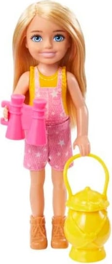 Set lodër Barbie Chelsea Camping me thes gjumi, Mattel HDF77, për vajza