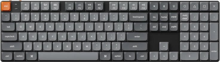 Tastierë mekanike Keychron K5 Max, wireless, low profile, brown switch, LED, e zezë