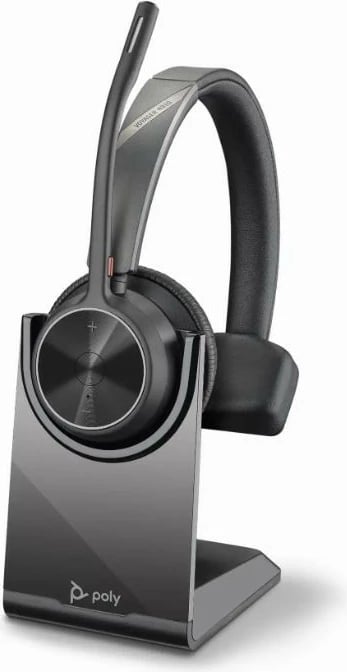 Kufje mono Bluetooth Poly Voyager 4310 MS-Teams me BT700 dhe bazë karikimi, e zezë