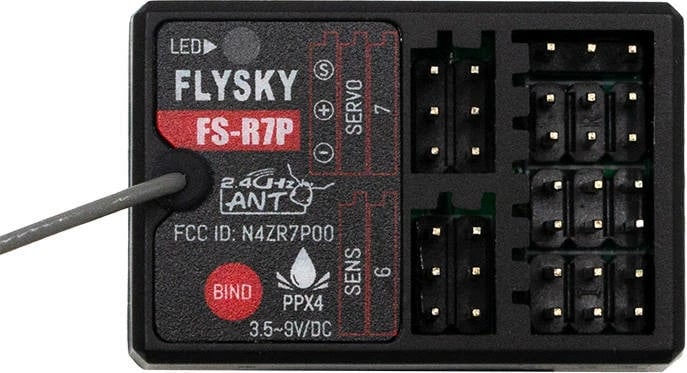 Transmetues FlySky FS-G7P me pranues R7P, 7 kanale, i zi, set