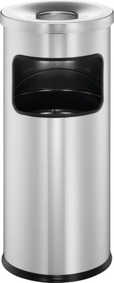 Kosh mbeturinash Durable me tabakosh, 17L/2L, alumini, argjendtë