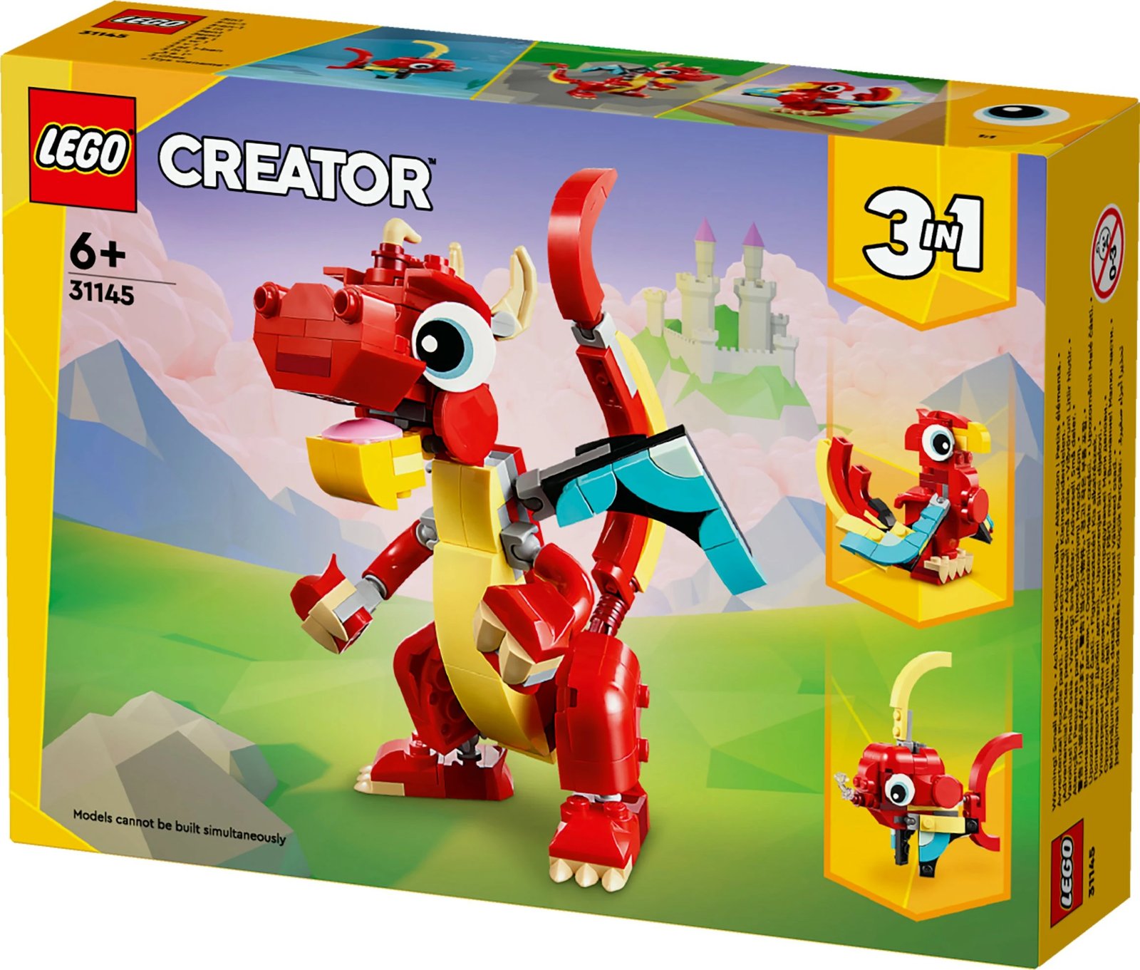 Set ndërtimi LEGO Red Dragon, 149 pjesë, shumëngjyrësh