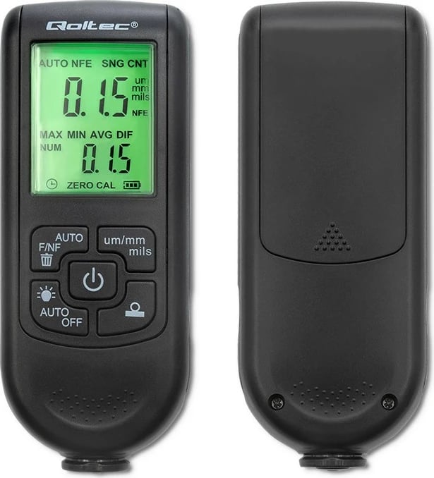 Matës trashësie boje Qoltec 50630 me ekran LCD, i zi