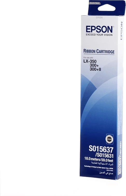 Ribbon karrocë, Epson, C13S015637, për LX-350/300+/300+II, e zezë