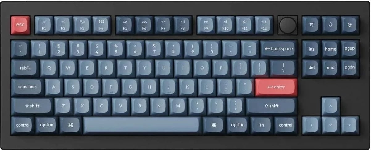 Tastierë Keychron V3 Max, RGB, Gateron Jupiter Brown, pa kabllo, blu e zezë