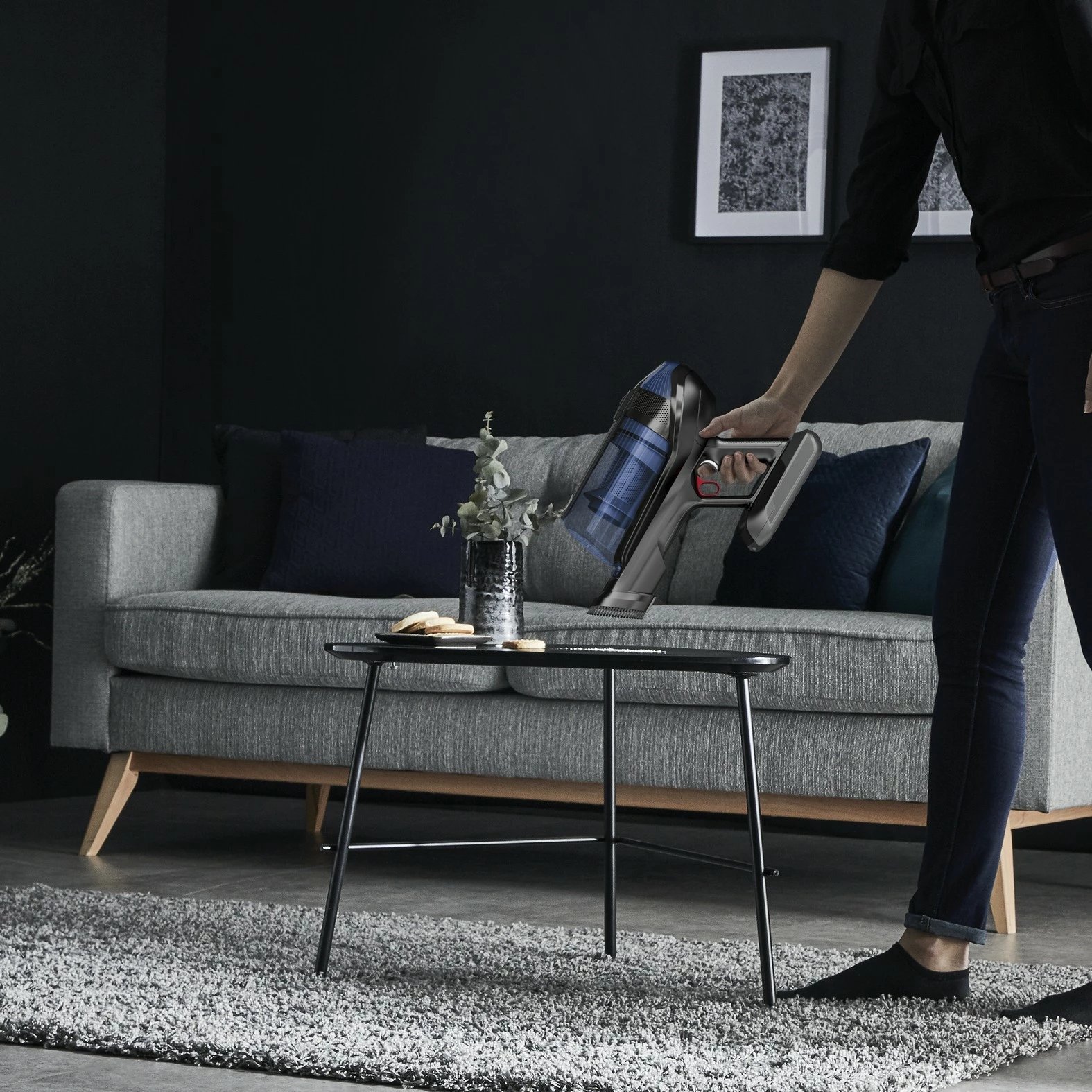 Fshesë me korrent pa kabllo Rowenta X-Force Flex 12.60 Aqua RH98C0WO, blu/zezë