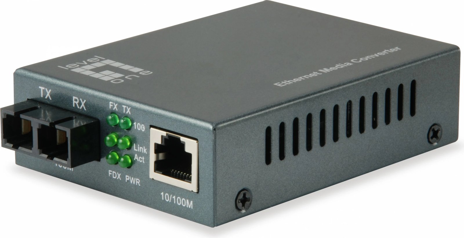 Konverter rrjeti LevelOne RJ45 në SC, Fast Ethernet, Single-Mode Fiber, 20km