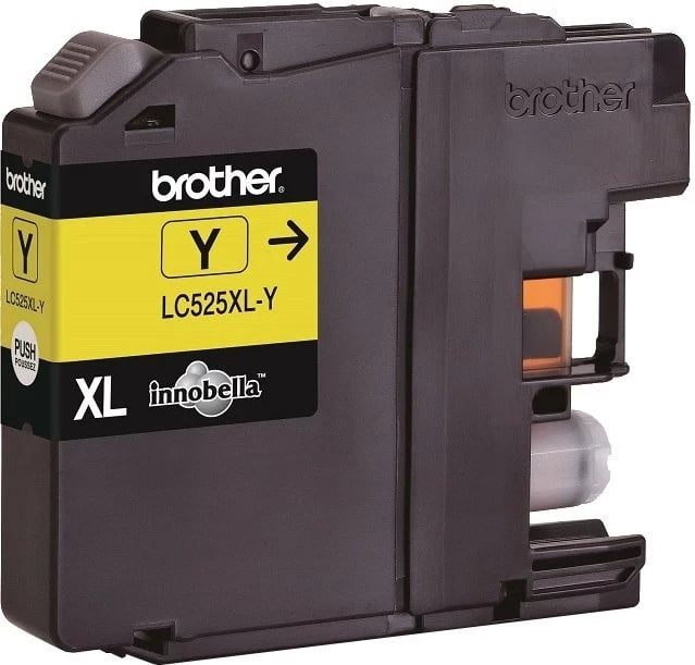 Fishek me ngjyrë LC525XL për printer Brother, i verdhë