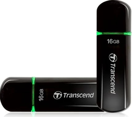 USB Transcend JetFlash 600 16GB, USB 2.0, e zezë