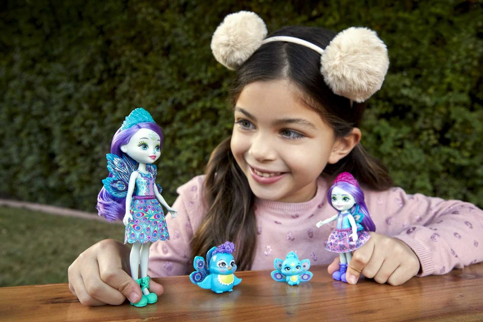Lodra Enchantimals MATTEL Patter Peacock & Flap, Set me 2 kukulla, Shumëngjyrëshe