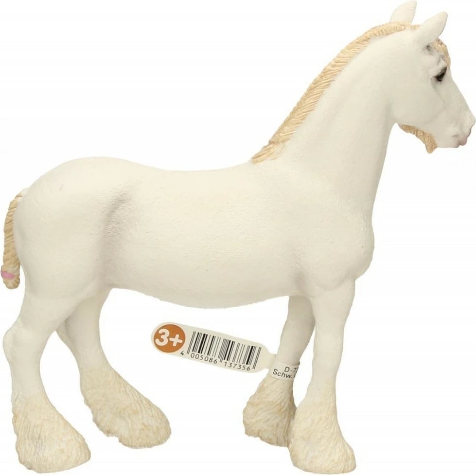 Figurë lodër Schleich Shire Breed Mare, 13.5 x 13 x 5 cm, e bardhë