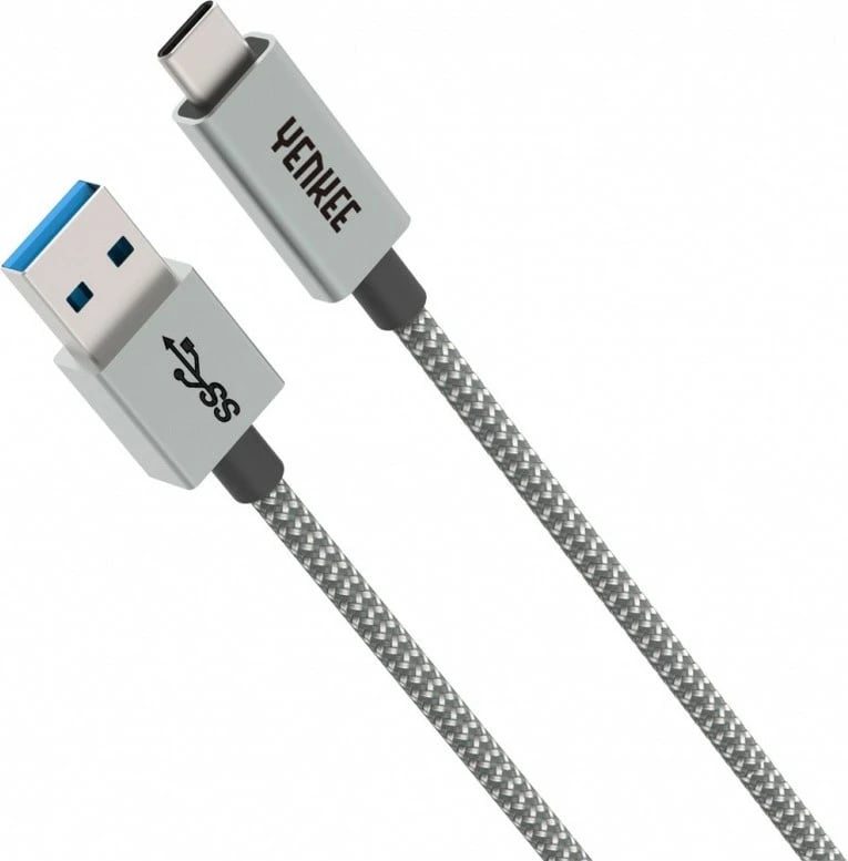 Kabllo USB YENKEE YCU 331GY, USB A 3.1 në USB C 3.1, 1m, Gri