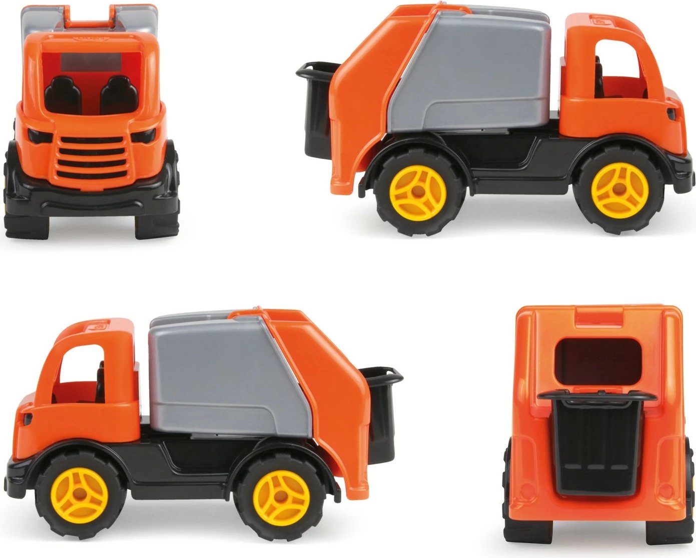 Kamion mbeturinash lodër Lena Workies, ABS, portokalli/argjendtë/zi Kamion mbeturinash lodër Lena Workies, ABS, portokalli/argjendtë/zi