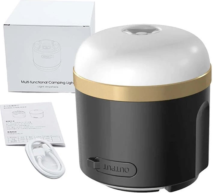 Llambë kampingu EcoFlow SCLI-B, 7200 mAh, bardhë/zezë, me powerbank