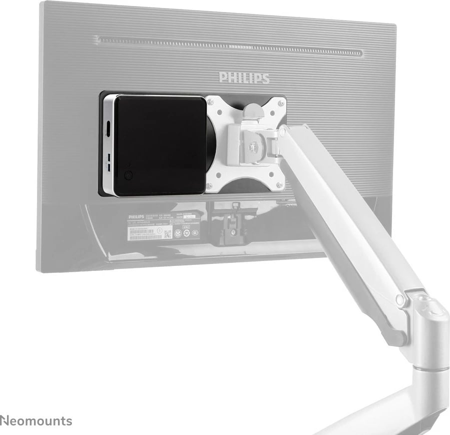 Mbajtës mini PC Neomounts THINCLIENT-01, universal, për monitor, 3 kg, VESA 75x75/100x100, zi