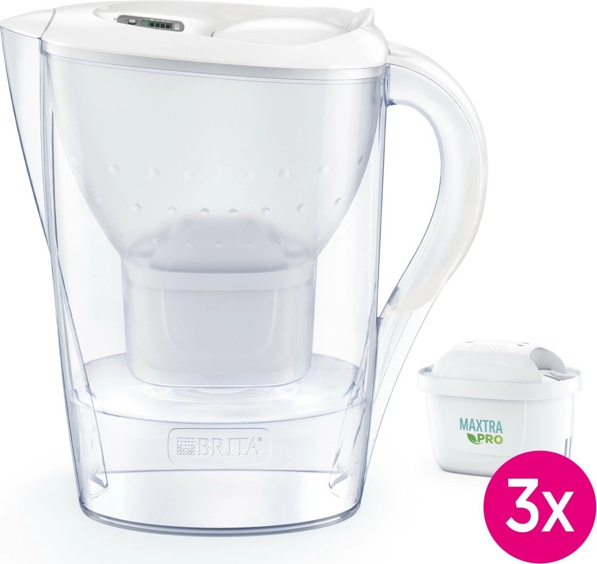 Ibrik filtrues uji Brita Marella+ PRO, 2.4L, 3 kartridha, Bardhë Ibrik filtrues uji Brita Marella+ PRO, 2.4L, 3 kartridha, Bardhë