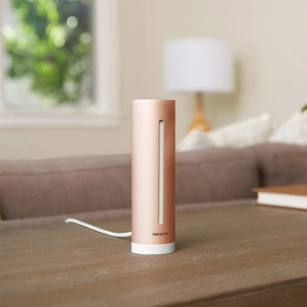 Monitor i zgjuar i cilësisë së ajrit Netatmo HCC, wireless, rose gold