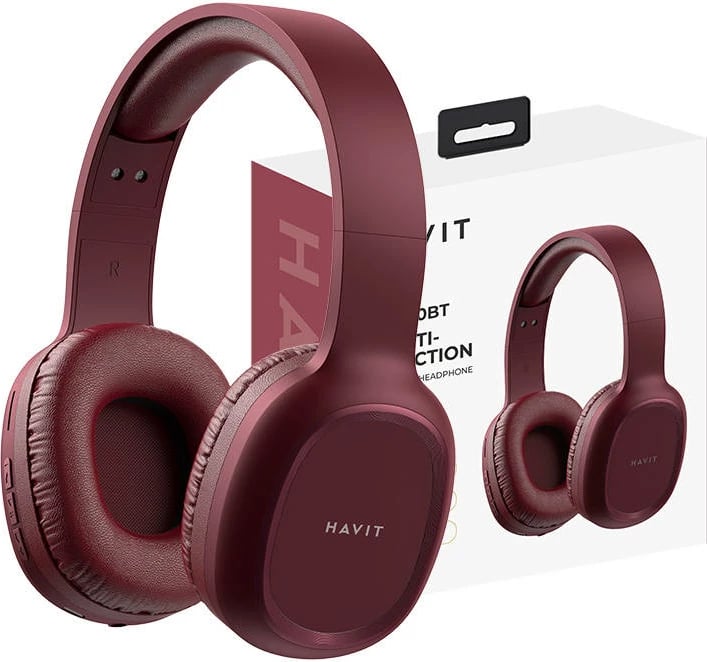 Kufje wireless Havit H2590BT PRO, Bluetooth, të kuqe