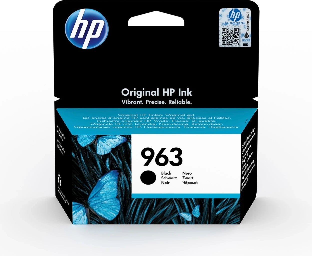 Fishekë origjinal HP 963, i zi
