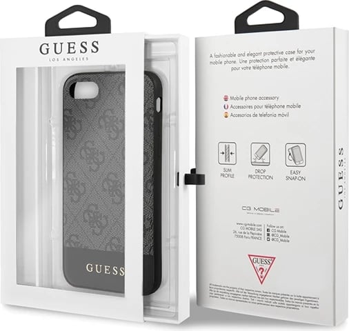 Mbështjellës Guess 4G Stripe për iPhone 7/8/SE 2020/SE 2022, Gri