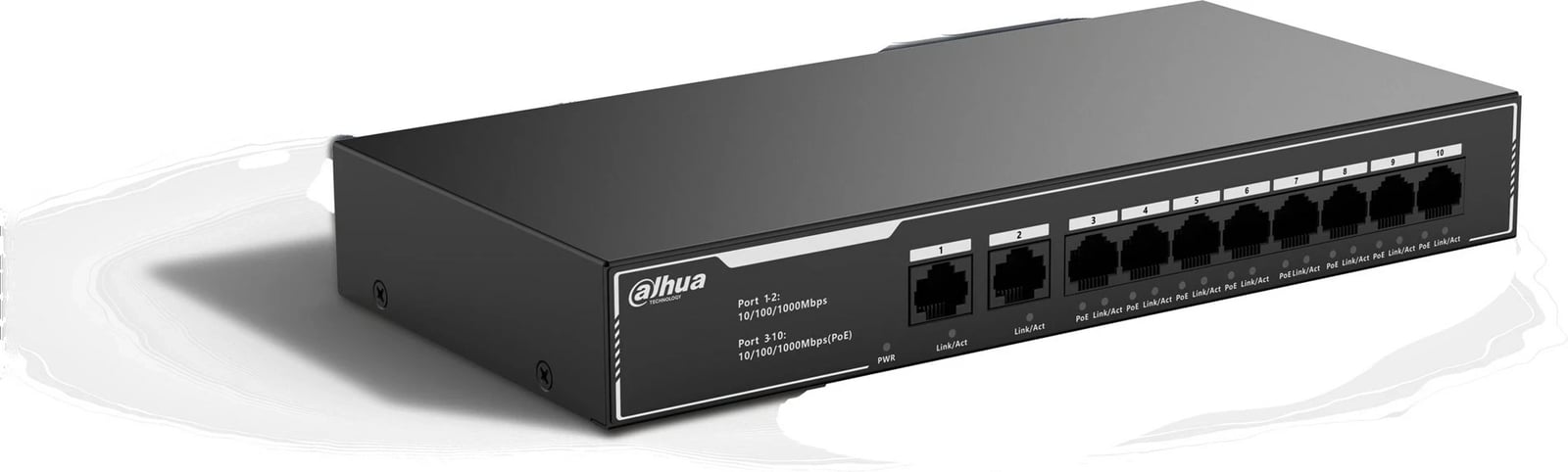 Switch Dahua SG1010LP, 10 porta, PoE, Gigabit, i zi