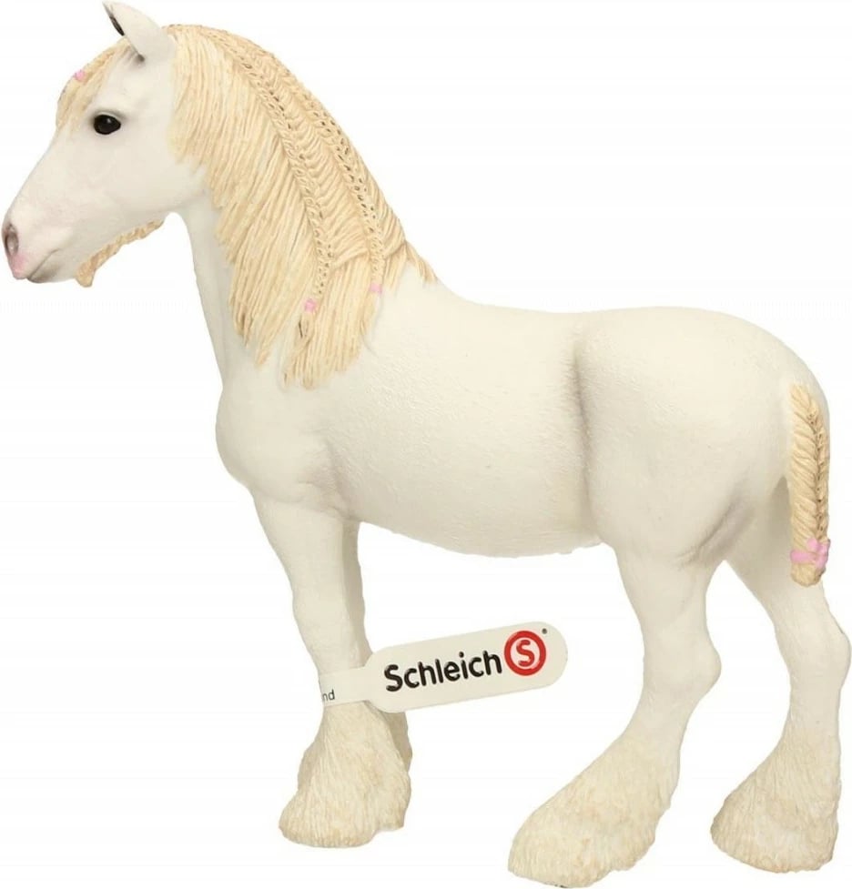 Figurë lodër Schleich Shire Breed Mare, 13.5 x 13 x 5 cm, e bardhë