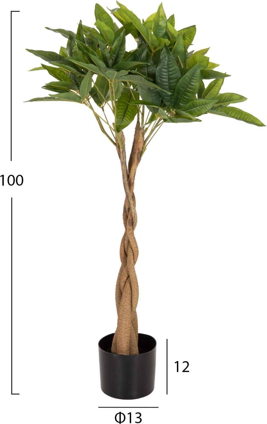 Bimë sintetike dekorative, FH4002, Pachira Macrocarpa, në vazo, 100H cm