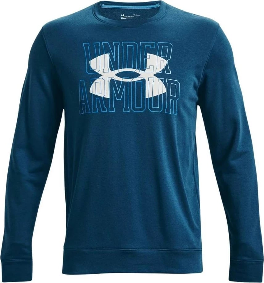Duks Under Armour UA Rival Terry Logo Crew për meshkuj, Blu