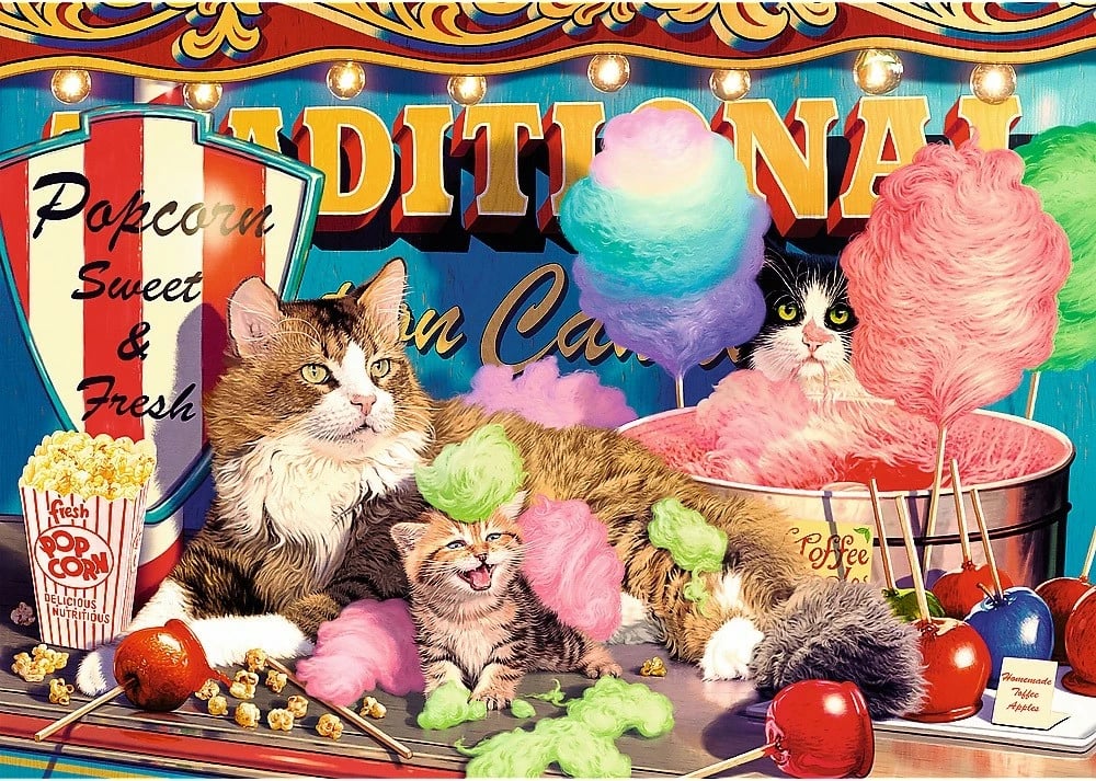 Puzzle Trefl 2x500 pjesë Fluffy Friends, mace dhe qen Puzzle Trefl 2x500 pjesë Fluffy Friends, mace dhe qen