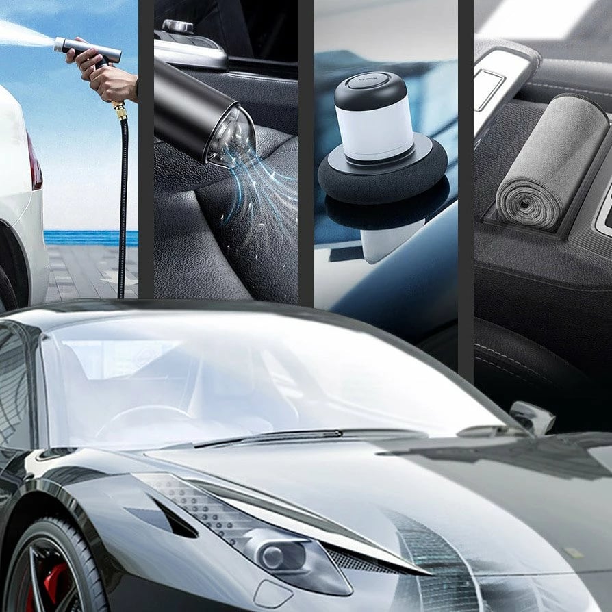 Set peshqirë mikrofibër për makinë Baseus CRXCMJ-0G, 40x40cm, Gri, 2 copë