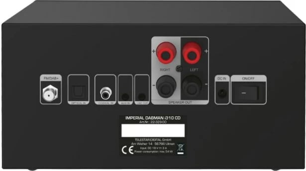 Sistem audio mikro për shtëpi Imperial DABMAN i310 CD, Bluetooth 5.1, FM, USB, i zi