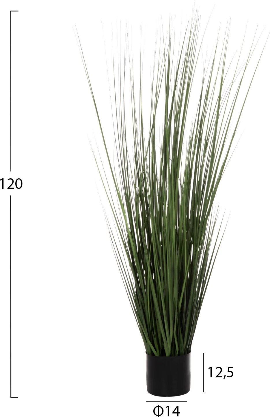 Bimë sintetike dekorative në vazo, bari, FH4012, 120H cm