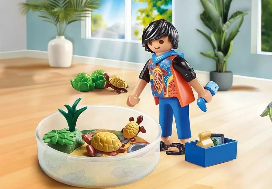 Set figurina Playmobil My Life 71748, terrarium me breshka, 20 pjesë