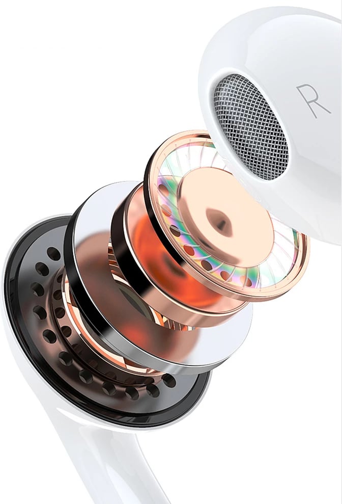 Kufje in-ear Dudao X14PROT me USB-C, të bardha