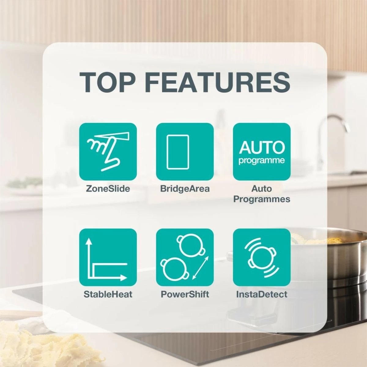 Pllakë gatimi me induksion Gorenje GI8432BSCWF, 4 zona, e zezë