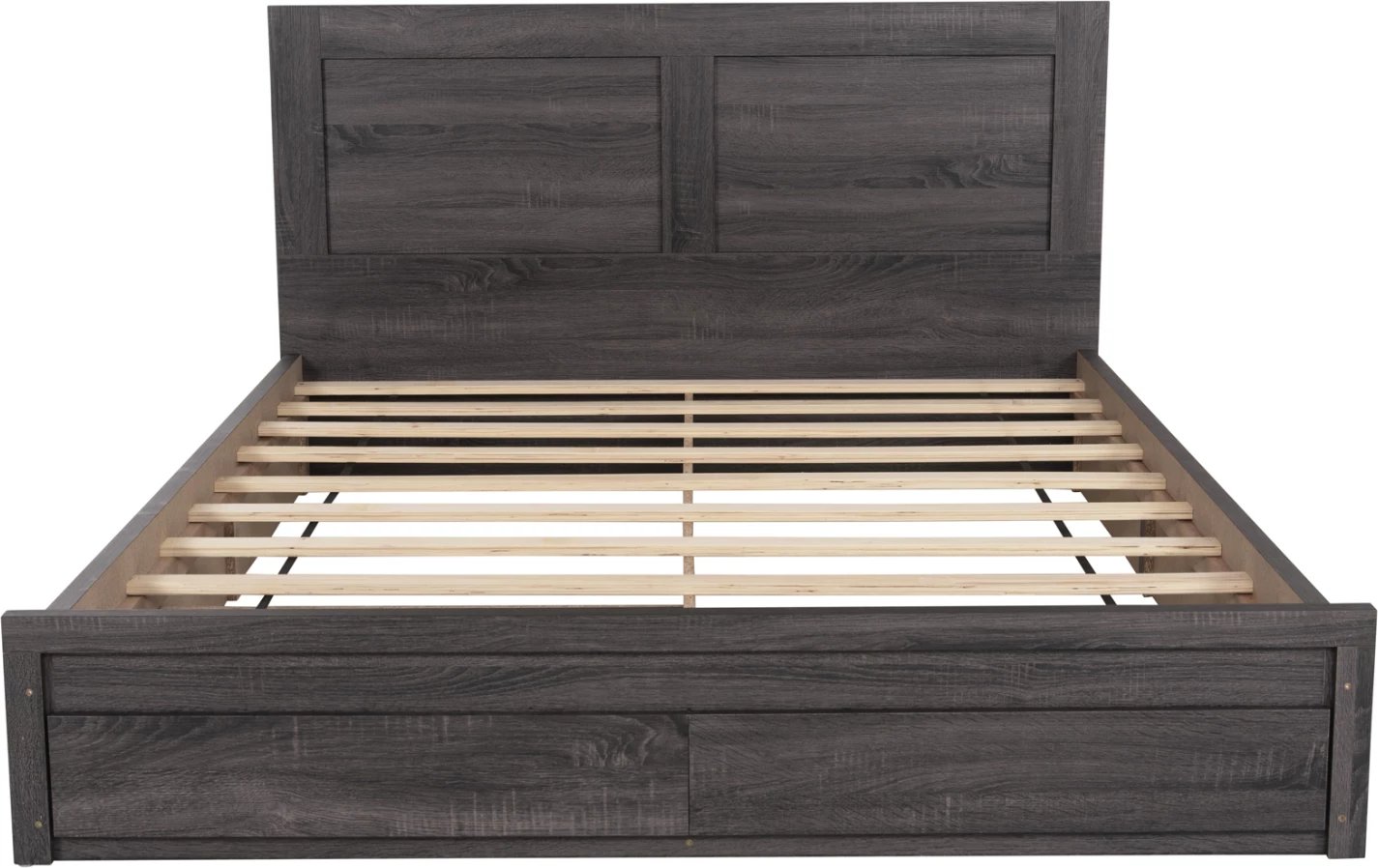 Krevat CAPRI FH312.07 me 2 sirtarë melamine, ngjyrë antracit, për dyshek 150x200 cm