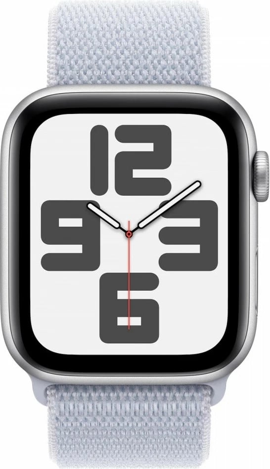 Smartwatch Apple Watch SE GPS + Cellular, 44 mm, alumini argjendtë, rrip sportiv qielli