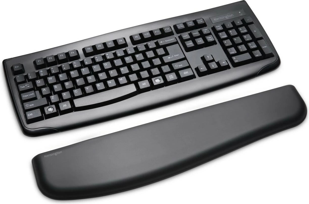 Mbështetëse dore Kensington ErgoSoft për tastierë standarde, xhel, e zezë