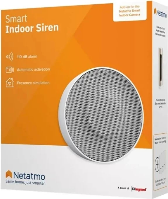 Sirenë wireless Netatmo NA-NIS01, për brenda, Bardhë