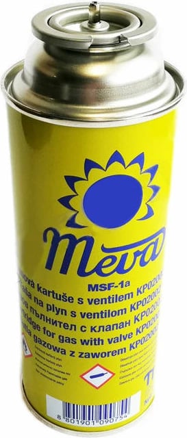 Set djegës gazi Meva KP18004 me ndezës piezo dhe 4 bombola, 1.6 kW